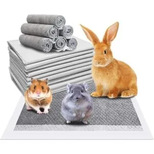 Fhiny 100 almohadillas de orina de conejo forro de jaula_1