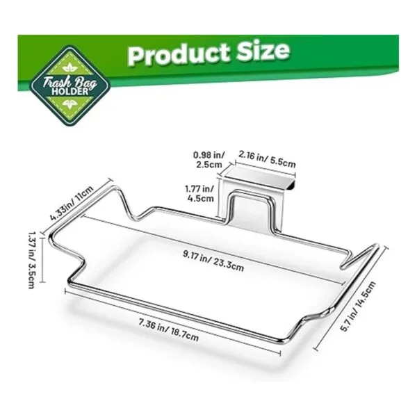 HNYYZL Soporte para bolsa de basura 2 piezas para puerta_2