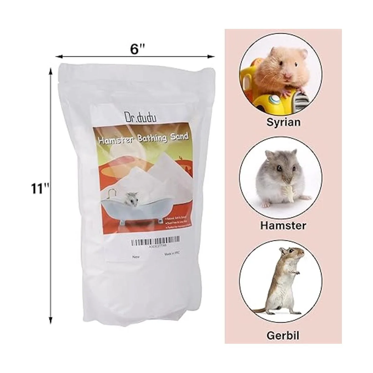 DR.DUDU Arena de baño para hámster 6.6 libras sin polvo_2