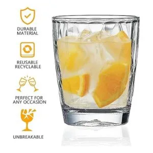 Paquete de 4 vasos de agua transparentes de plástico_3