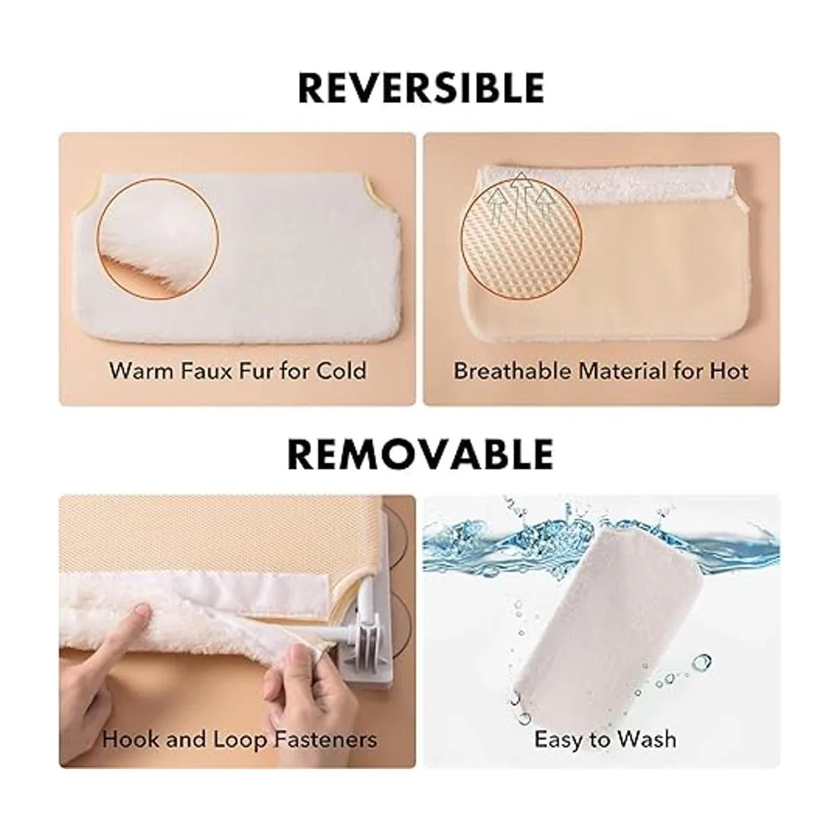 Percha para ventana de gato resistente con marco de acero_4