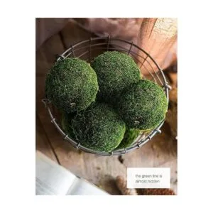 Bola decorativa de musgo verde natural bolas colgantes_7