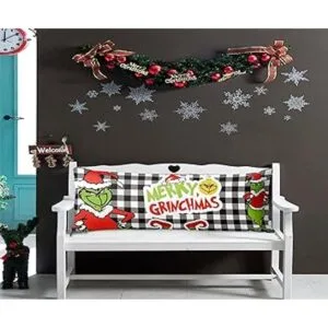 Fundas de almohada de cuerpo a cuadros de Navidad fundas_4