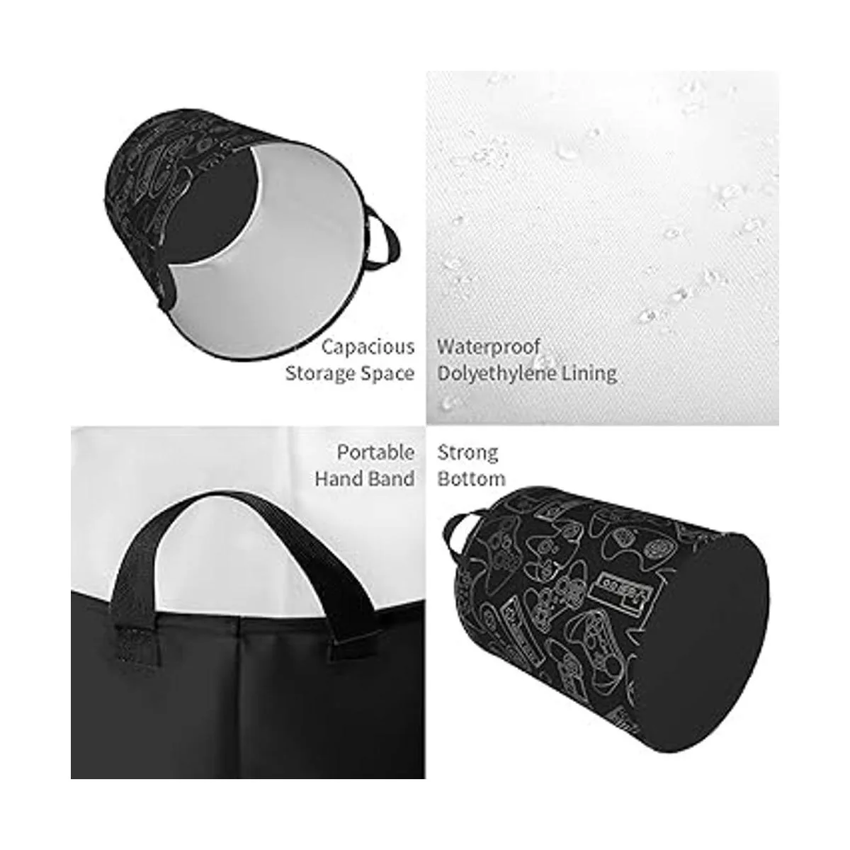 Gbuzozie Cesta redonda para la ropa sucia control de_4