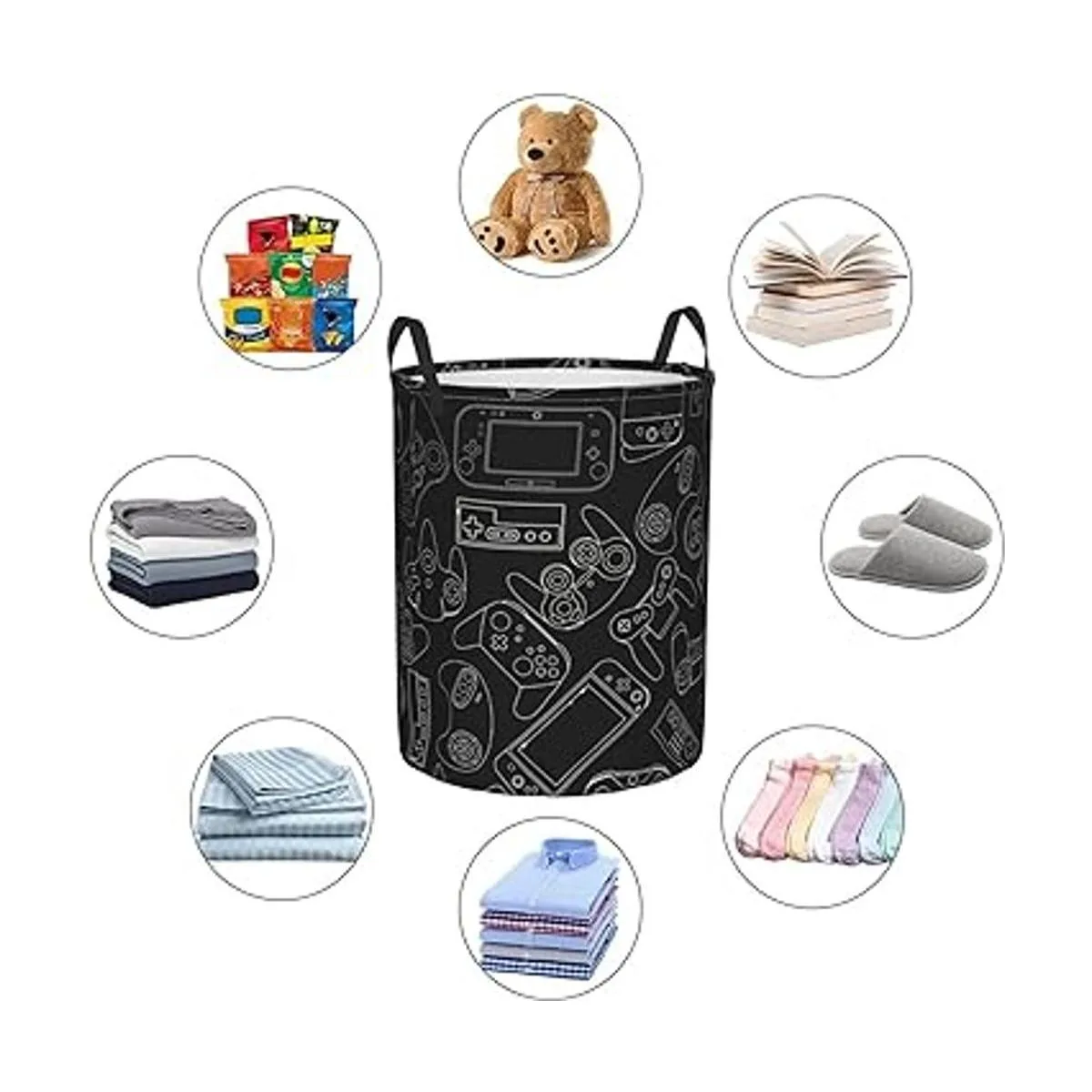 Gbuzozie Cesta redonda para la ropa sucia control de_6