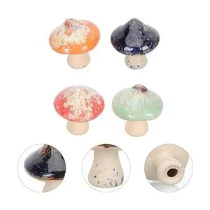 4 piezas de setas de cerámica para jardín decoración de_3