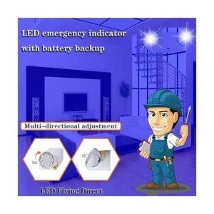 Luz LED de emergencia con dos cabezales ajustables_4