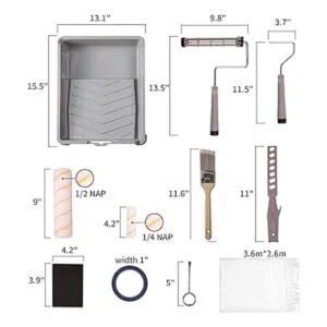 Juego de rodillos de pintura de 17 piezas rodillos de_5