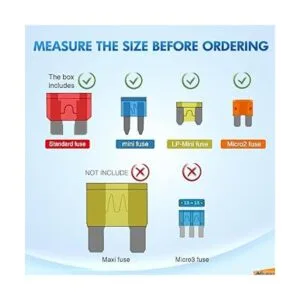 Nilight Kit surtido de 372 fusibles de coche estándar Mini_2