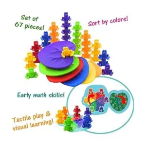 Skoolzy Juguetes de conteo de ranas. Juguetes de_3