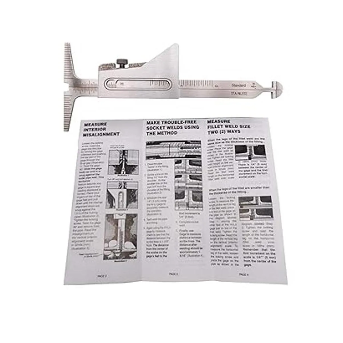 Necygoo Calibre de soldadura de acero inoxidable con_3