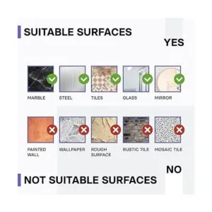 KINCMAX Shower Caddy Basket Shelf Adhesive DrillFree_6