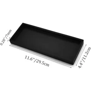Zexzen Bathroom Vanity Tray Matte Black Resin Bathroom_5