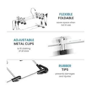 ZOBER Percha de metal de 5 niveles que ahorra espacio con_6