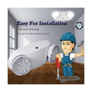 Luz LED de emergencia con dos cabezales ajustables_2