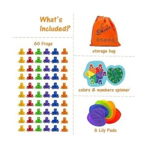 Skoolzy Juguetes de conteo de ranas. Juguetes de_5