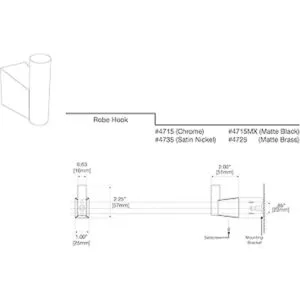 Gatco 4715 Bleu gancho chapado en cromo 4735_5