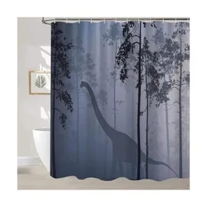 Juego de cortinas de ducha de dinosaurio diseño de_4