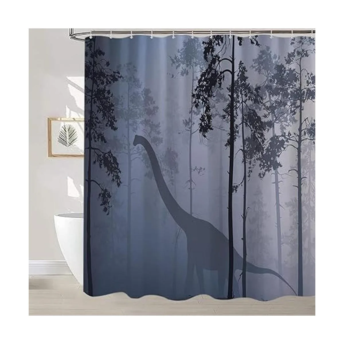 Juego de cortinas de ducha de dinosaurio diseño de_4