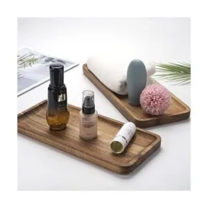 Bandeja de tocador de baño bandeja de mostrador de madera_6