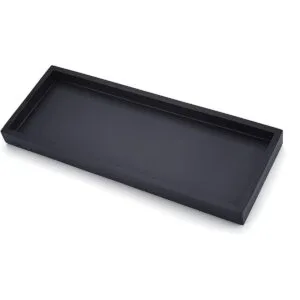 Zexzen Bathroom Vanity Tray Matte Black Resin Bathroom_1