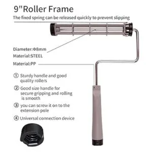 Juego de rodillos de pintura de 17 piezas rodillos de_2