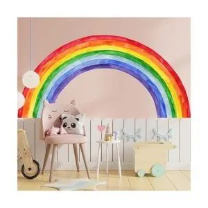 Calcomanías de pared de arcoíris grandes de 70.8 x 33.9_2