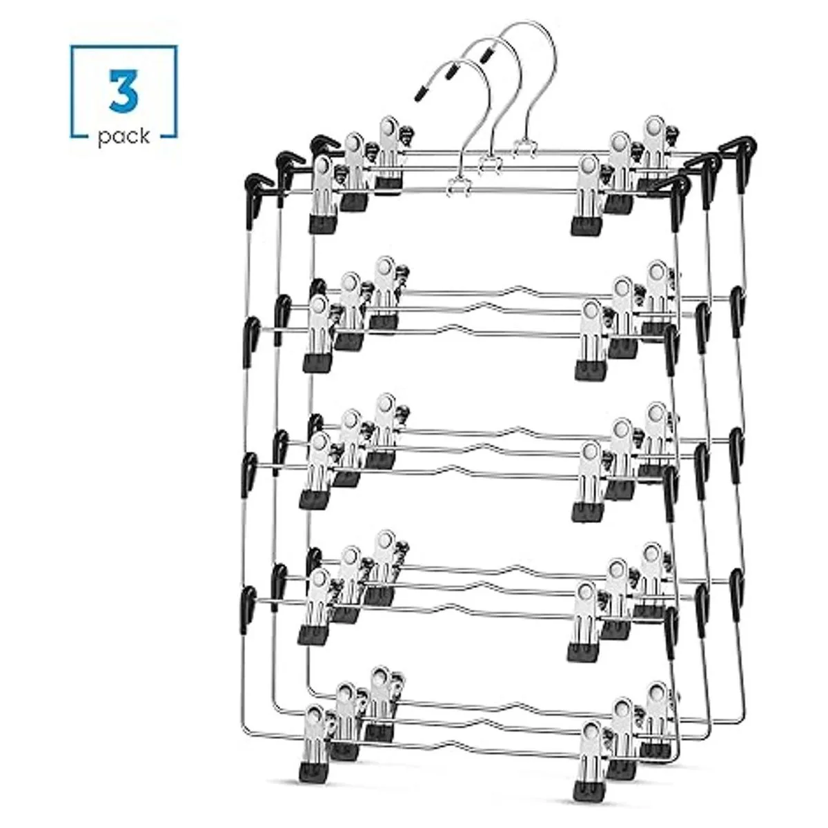 ZOBER Percha de metal de 5 niveles que ahorra espacio con_3