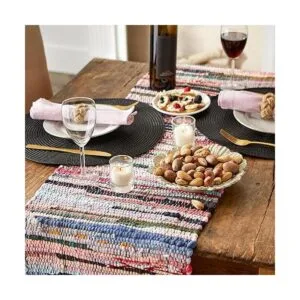 Juego de 6 manteles individuales de chindi lavables a_5