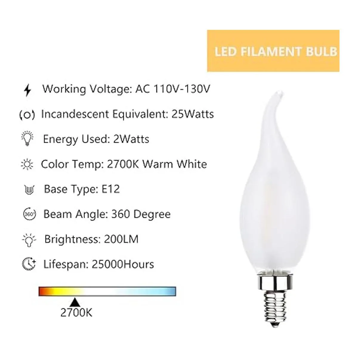 Bombillas LED esmeriladas para candelabro E12 bombillas_2