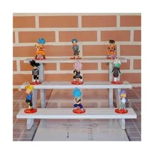 Elevador de exhibición blanco vintage soportes de_4