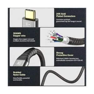 Cable USB C para Thunderbolt 4 Angusplay USB4 cable de_3