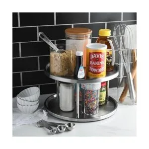 Lovotex Tabla giratoria Lazy Susan de acero inoxidable de_4