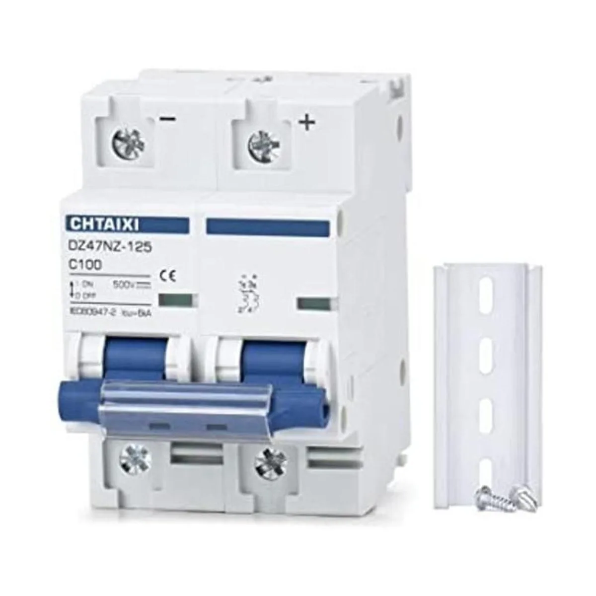 Chtaixi Disyuntor en miniatura de CC 2 polos 500 V 100_1