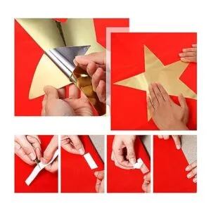 Alfombra roja con cinta adhesiva para alfombra decoración_3