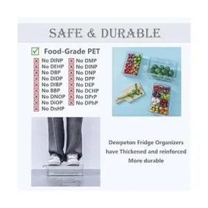 Contenedores organizadores para refrigerador bandeja de_4