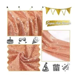 Camino de pasillo de oro rosa para decoración de bodas_5