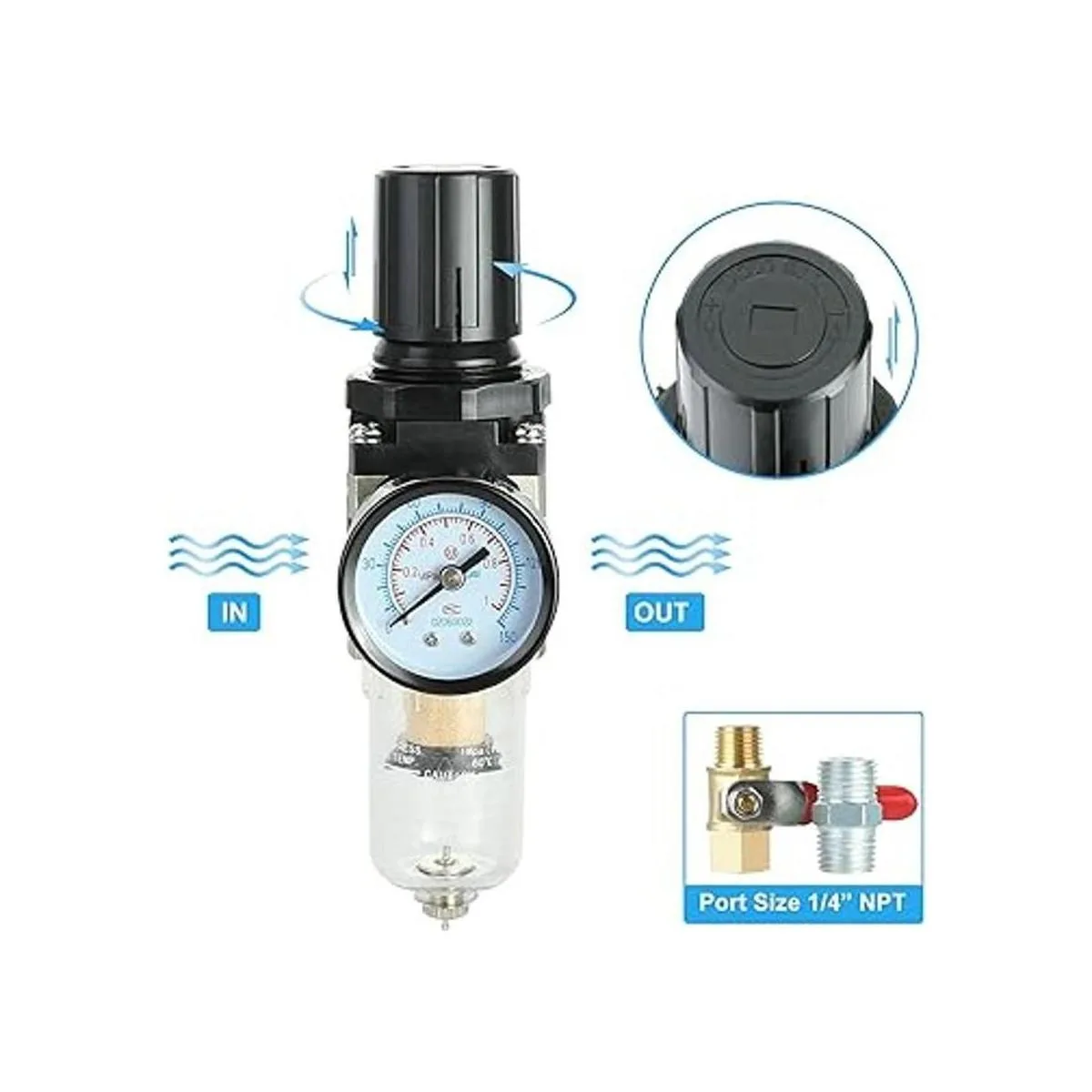 Hromee Combo regulador de filtro de compresor de aire de_3