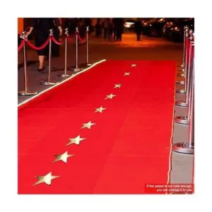 Alfombra roja con cinta adhesiva para alfombra decoración_7