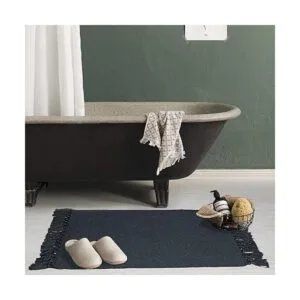 Alfombra de cocina negra 2 x 3 pulgadas de algodón_2