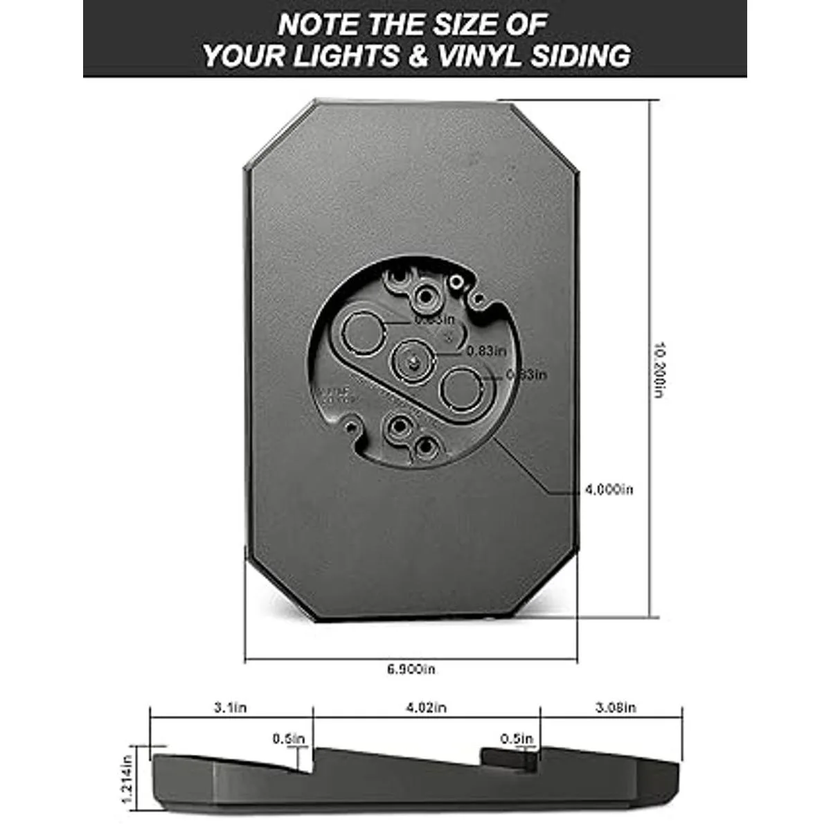 Kit de montaje lateral bloque de montaje de luz negra_2