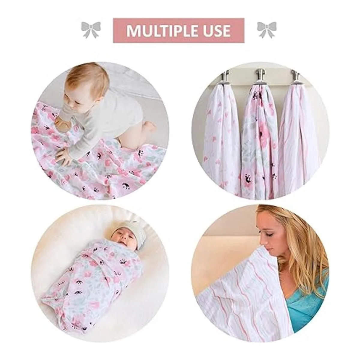 Little Grape Land Paquete de 3 mantas de muselina para_4