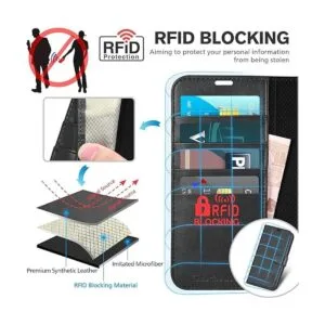 TUCCH Funda para iPhone 14 Pro Wallet 5G bloqueo RFID_3