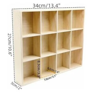 LONG TAO 1 caja divisora de almacenamiento de madera de_2
