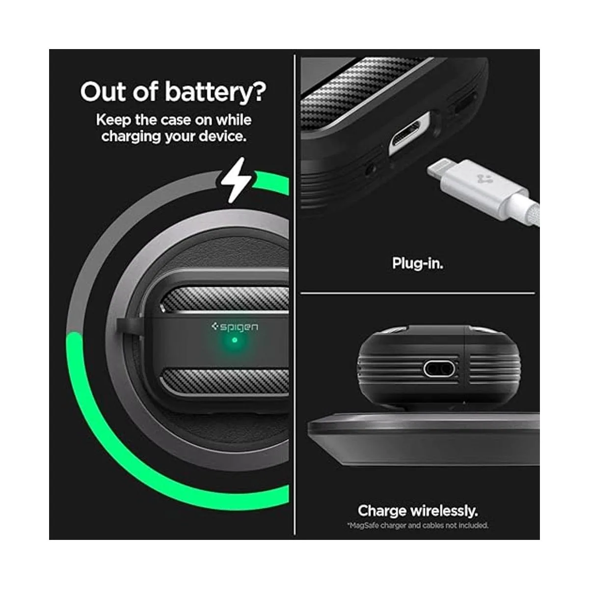 Spigen Rugged Armor Funda diseñada para Airpods Pro de 2_5