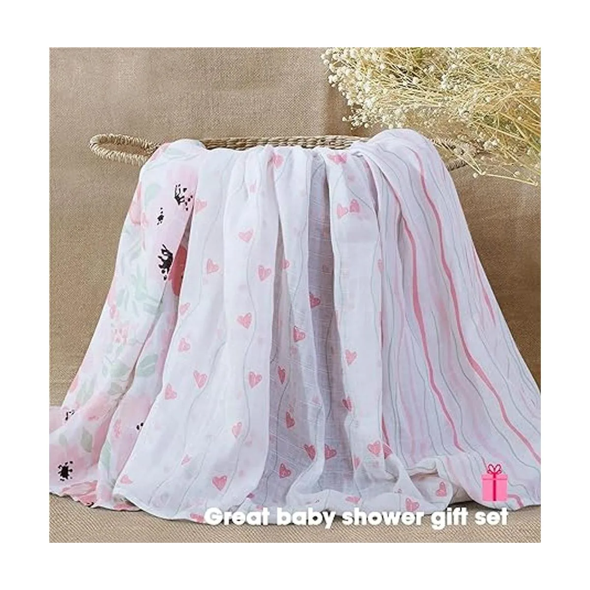 Little Grape Land Paquete de 3 mantas de muselina para_6