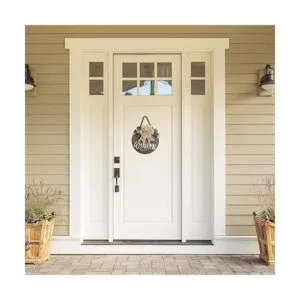 Letrero de bienvenida para decoración de corona de puerta_7