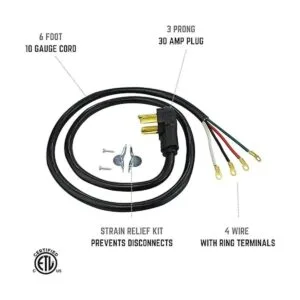 Clear Power SRDT de 6 pies 104 cable para secadora de_2