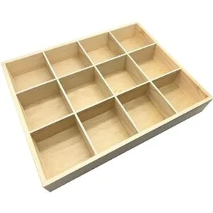 LONG TAO 1 caja divisora de almacenamiento de madera de_4