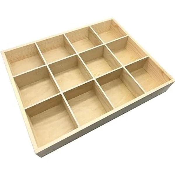 LONG TAO 1 caja divisora de almacenamiento de madera de_4